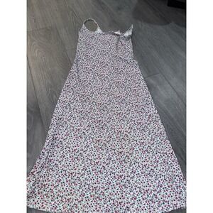 Womens Dark Floral Maxi Dress Size M 7/8 Cottagecore Vintage Romantic